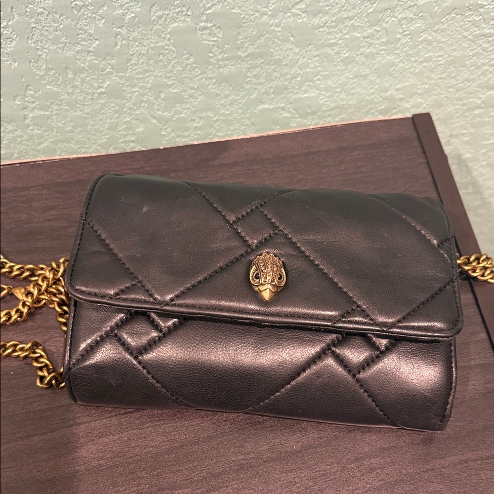 Kurt Geiger Black Quilted Crossbody Bag